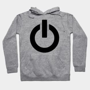 Power Button (black) Hoodie